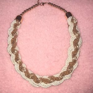 Beaded Braided statement necklace (used)